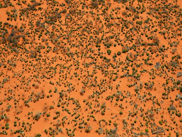 Aerial shot of the outback red centre in Northern Territory Australia