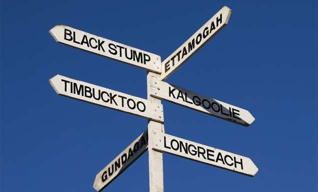 Australia town signs