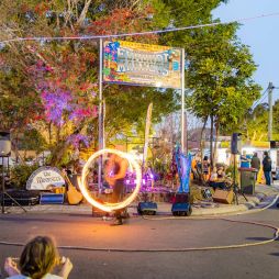 a live performance at Eumundi Markets