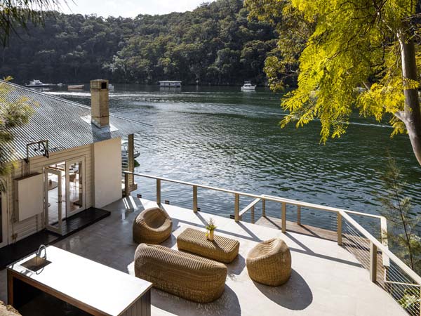 Sunny deck at Berowra Waters Inn