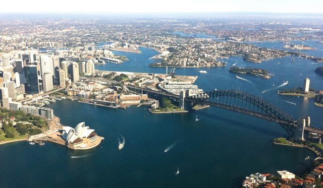 Sydney Harbour from the air