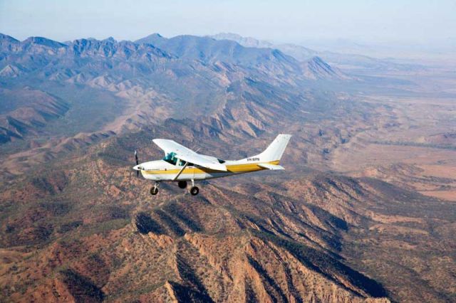 Bird's eye view, flying over Wipena Pound, Flinders Ranges