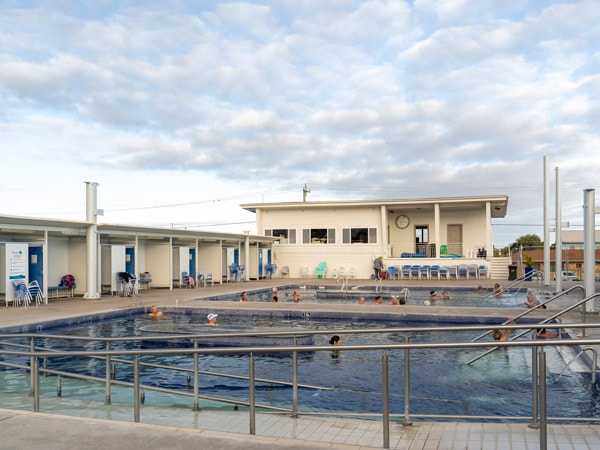 People enjoying a visit to the Moree Artesian Aquatic Centre in Moree