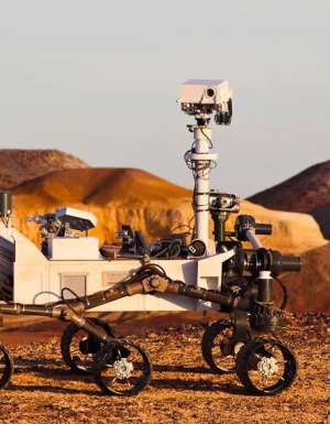 This Curiosity Mars Rover replica is the face of the new Qantas frequent flyer ad campaign.