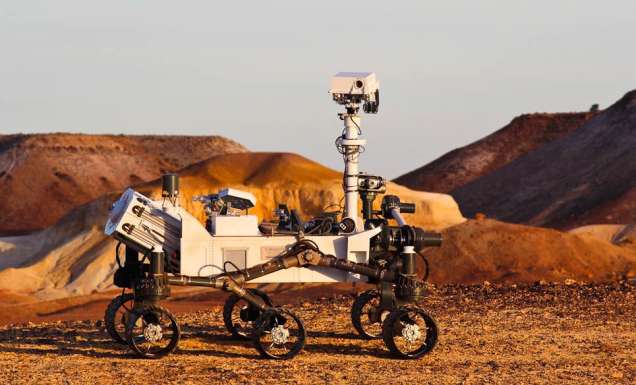 This Curiosity Mars Rover replica is the face of the new Qantas frequent flyer ad campaign.
