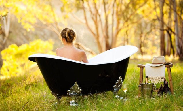 Bush bath in the Barossa Valley