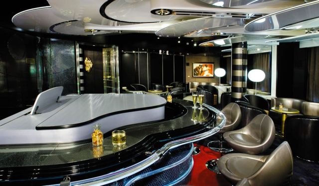 The Piano Bar on Holland America's MS Oosterdam (cruise)