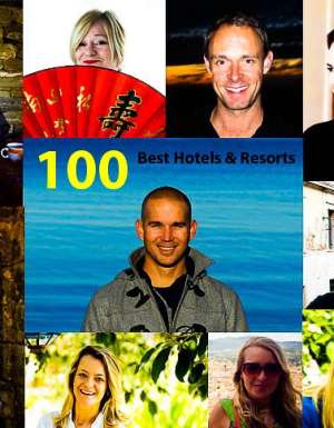 The Panel for IT's 'Top 100 Hotels & Resorts': (Clockwide from top left) Claire Wrathall, Darrell Hartman, Bev Malzard, Rob McFarland, Kirstie Clements, Linda Fasteson, Daniel Scott, Gabriel O'Rorke, Kathleen Squires, Rachel Beard, Melissa Biggs Bradley, Sunshine Flint, David Whitley, Juliet Kinsman, Jim Byers, (centre) Craig Tansley & Sue Gough Henly.