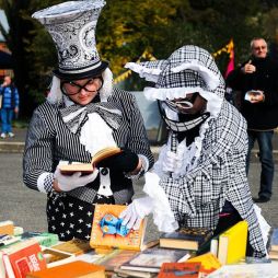 Mad Hatters are the norm at the Booktown festival in Clunes, Victoria (Jesse Booher).