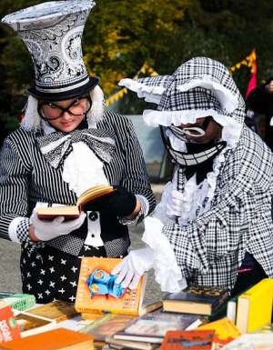 Mad Hatters are the norm at the Booktown festival in Clunes, Victoria (Jesse Booher).