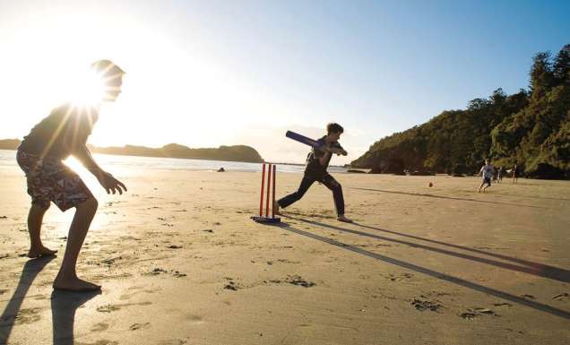 1: Have a bash at beach cricket