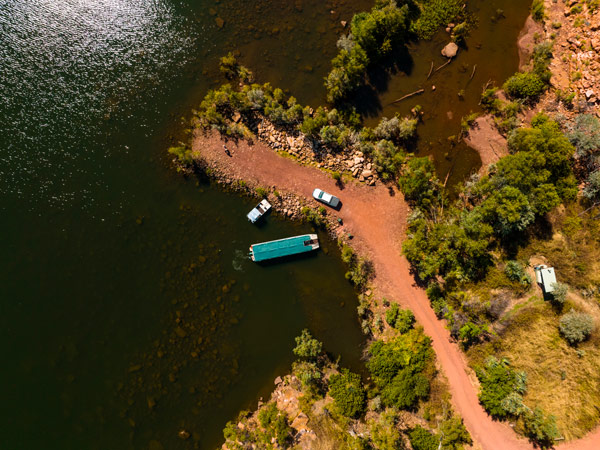 an aerial view of the El Questro Wilderness Park