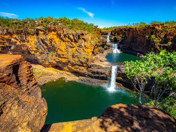 a scenic view of the Mitchell Falls, Kimberley