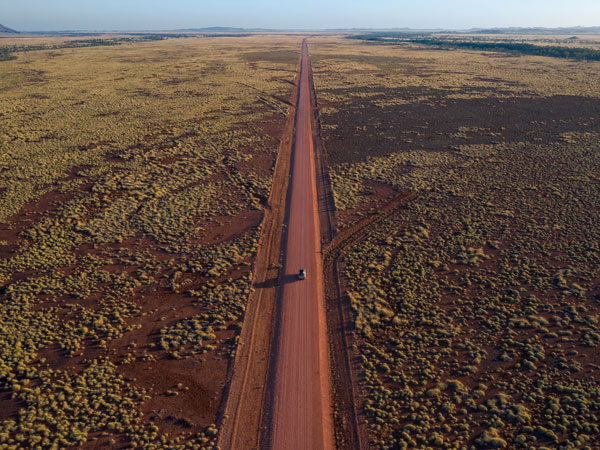a car driving along Millstream Chichester National Park