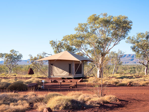 a tent at Karijini Eco Retreat