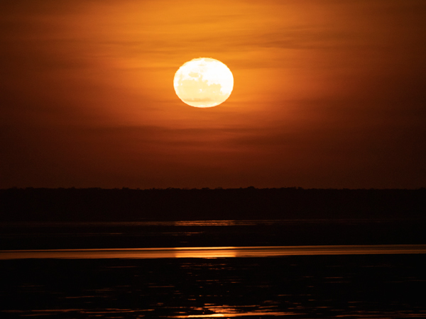 view of the full moon at Staircase to the Moon
