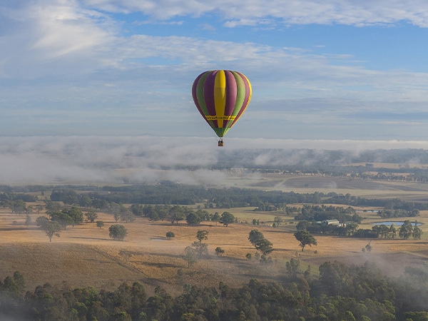 Balloon Aloft over vineyards of Mudgee, NSW, Australia