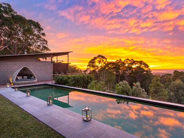 Overlooking the sunset at Spicers Sangoma Retreat. (Image: Spicers Retreat)