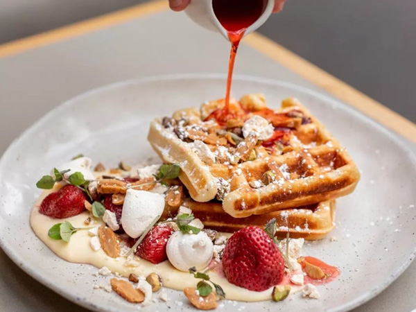 Belgian waffles at The General Food Store, Dandenong Ranges restaurants