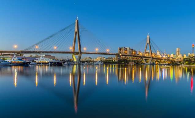 Sydney's Anzac Bridge aka Madonna's bra