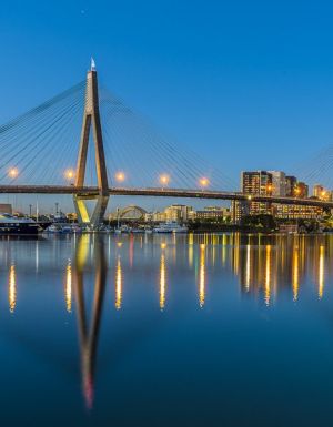 Sydney's Anzac Bridge aka Madonna's bra