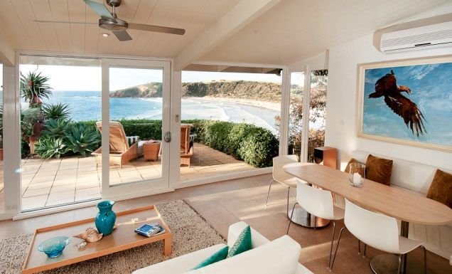 Snellings Beach views from the Life-Time Private Retreat, Kangaroo Island