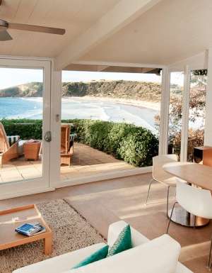 Snellings Beach views from the Life-Time Private Retreat, Kangaroo Island