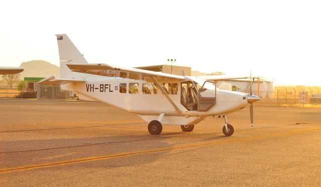 light aircraft sits ready at Kununurra Airport