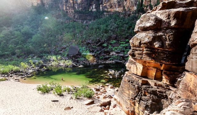 swimming spot Jim Jim Falls in Kakadu