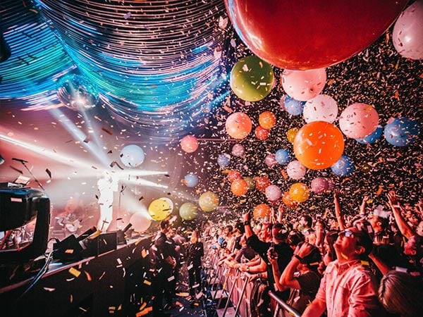 The Flaming Lips playing at Fortitude Music Hall in Brisbane. 