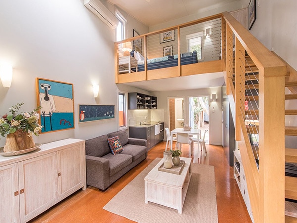 The deluxe beach shack at Allure hotel on North Stradbroke Island, Brisbane.