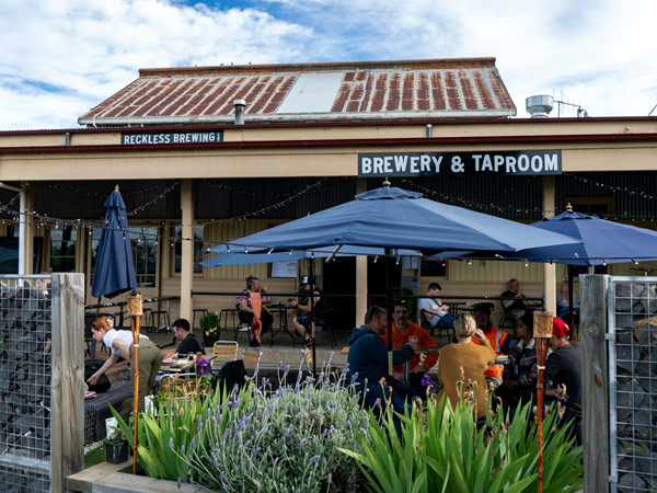the exterior of Reckless Brewing at Bathurst's historic Crago Mill site
