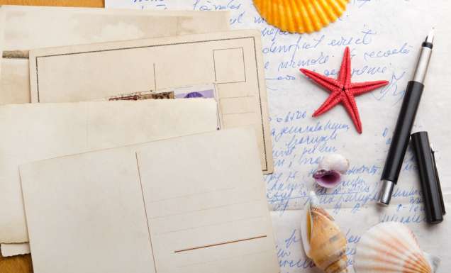 postcards writing holiday