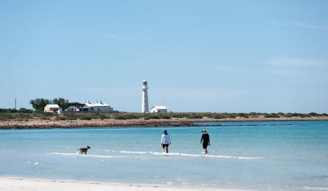 Point Lowly Lighthouse on a stunning clear day in Whyalla