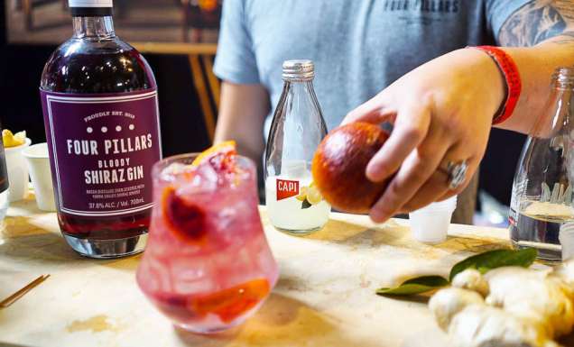 Bloody Shiraz Gin, Four Pillars. Healesville