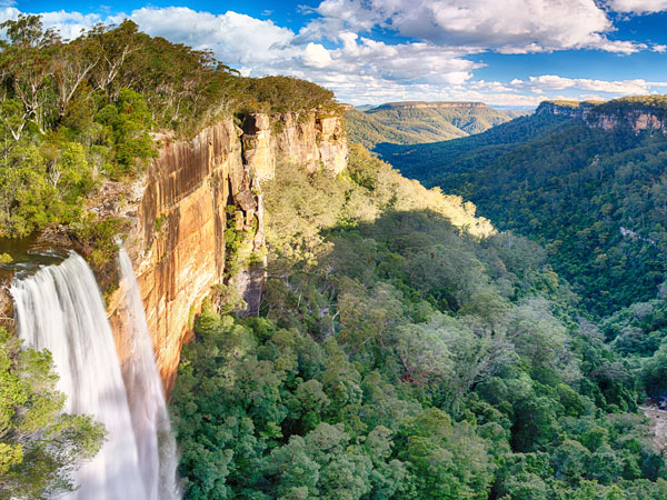 an aerial view of the Fitzroy Falls