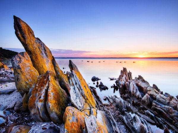 Looking over American River on Kangaroo Island. 