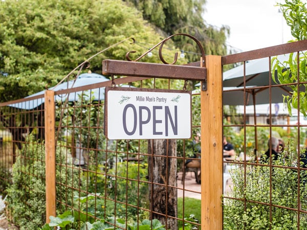 The open sigh at Millie Mae's Pantry in Kangaroo Island.