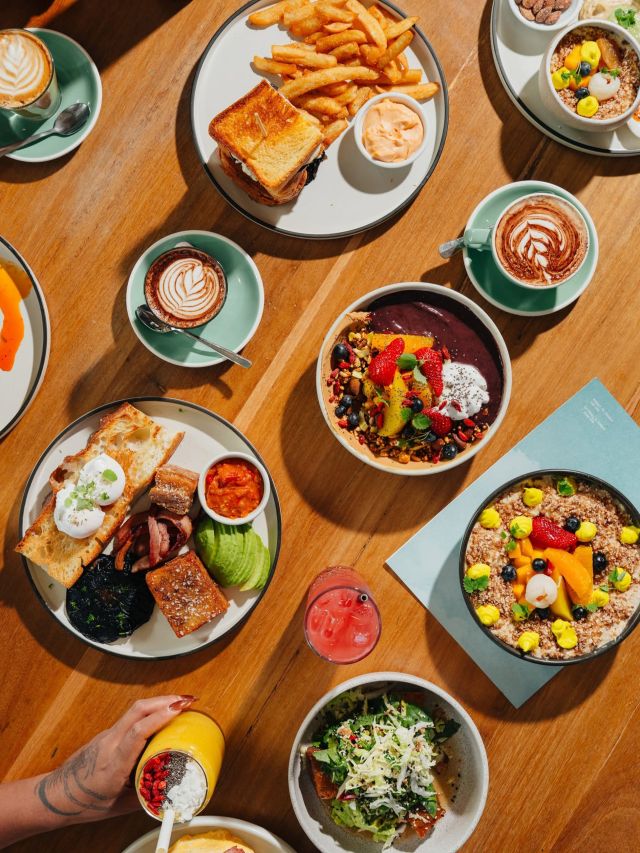 a brunch spread at Plain Sailing, Elwood