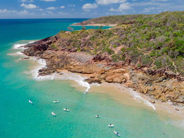 an aerial view of Agnes Water, Qld