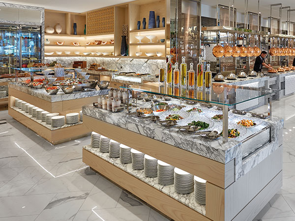 buffet stations at Epicurean Restaurant