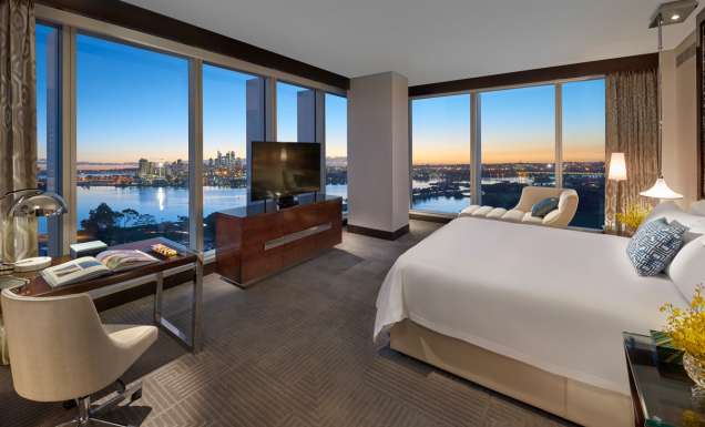 the premier suite at Crown Towers Perth