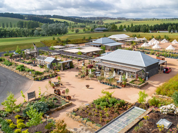 a drone shot of the Mayfield Garden, Oberon