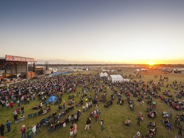 Crowds enjoying the Deni Ute Muster