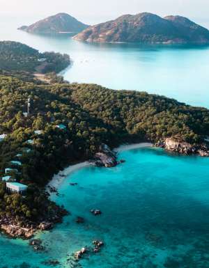 the Lizard Island Resort as seen from above