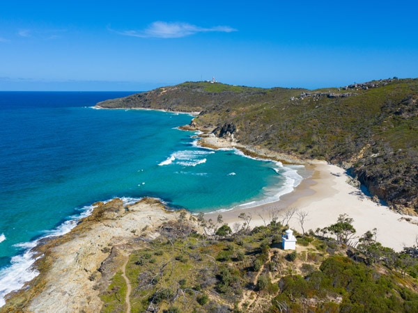 Aerial View of Honeymoon Bay Great Beach Drive