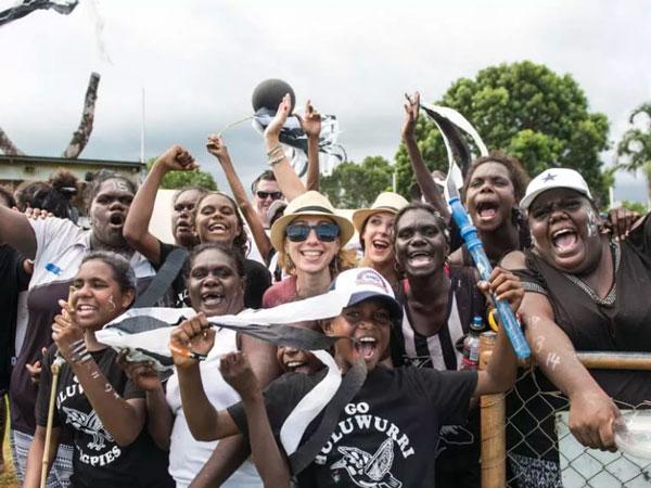 crowd cheering, Tiwi Islands Football Grand Finals