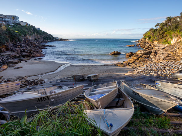 boats moored at Gordons Bay, Coogee