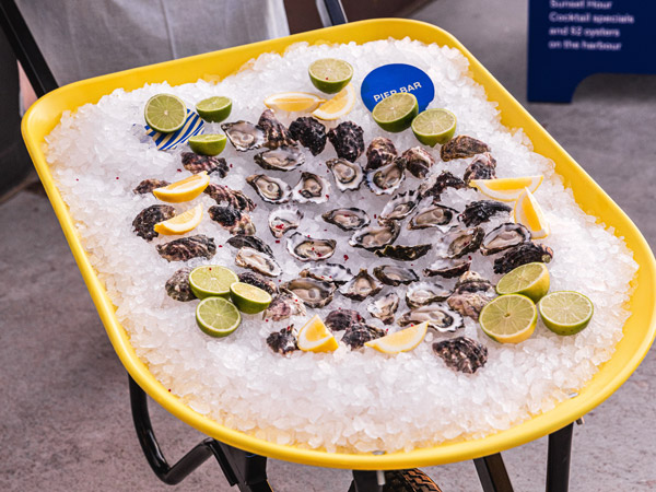 oysters at PIER Bar, Pier One Hotel