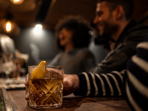 friends enjoying cocktails at The Bootlegger Bar, Katoomba
